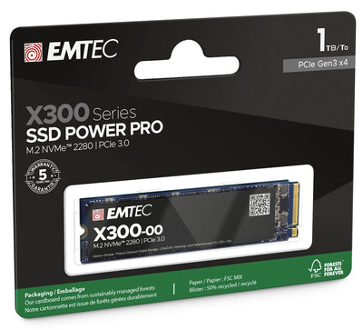 Emtec SSD M2 NVMe PCIe 3 X300 1TB Power Pro