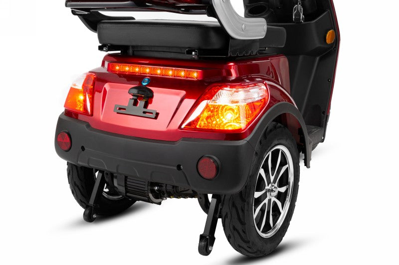 Elektrinis triratis motoroleris, BS998DS, raudonas