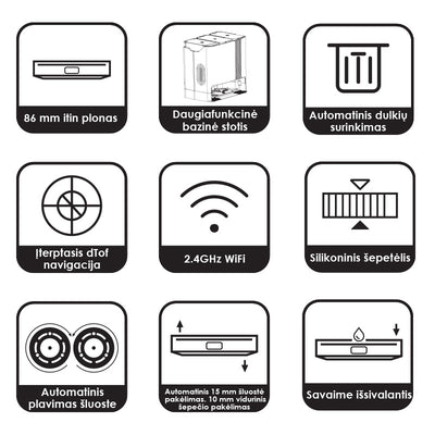 Washing robot vacuum cleaner Zyle WetBot ZY50RV, with a self-cleaning station