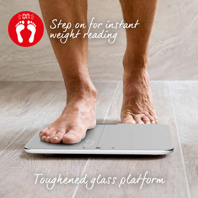 Salter 9164 WH3RJLEU16 Ghost Compact Analyser Scale, White