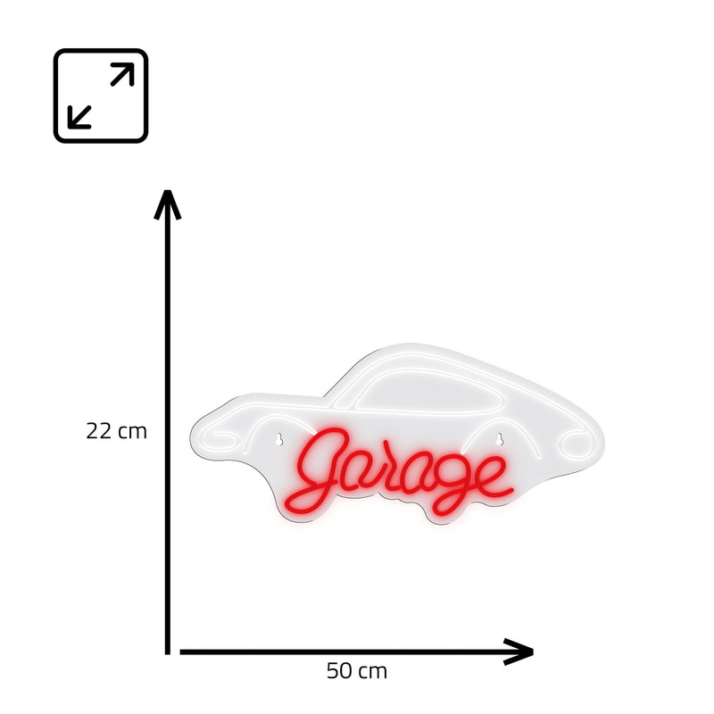 Manta SNL95WH Style Neon Lights Garage white-red