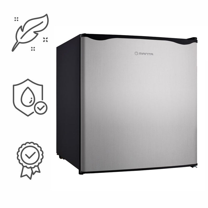 Manta MM515PSL Fridge 46L Silver inox/black