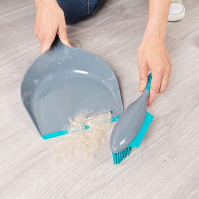 Beldray LA034191UFFEU7 Antibac Pet Plus+ Rubber Head Dustpan & Brush Set