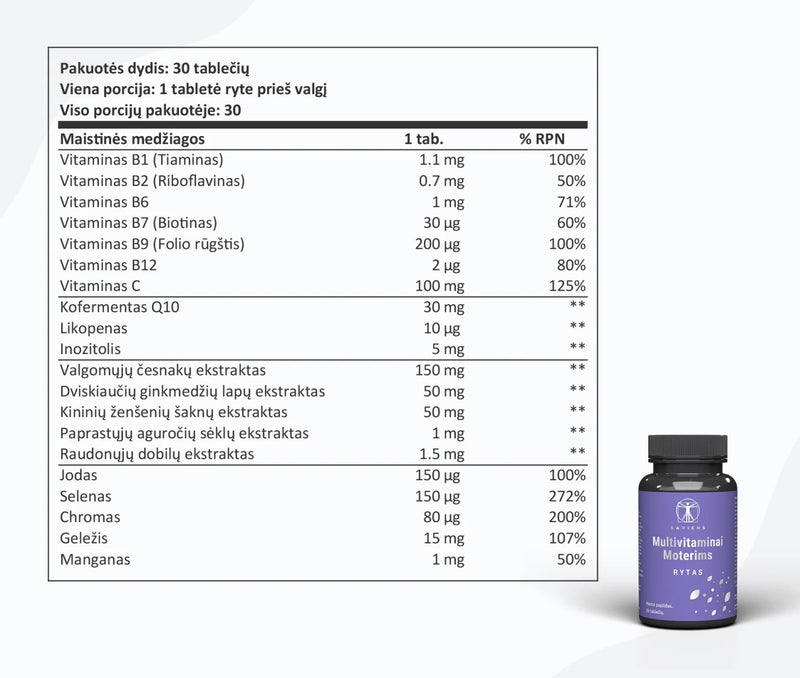 Sapiens Vitaminų Rinkinys Moterims