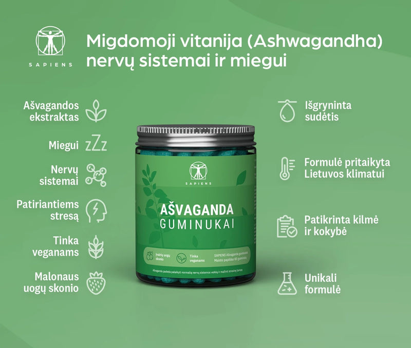 Жевательные конфеты Sapiens Ashwagandha 