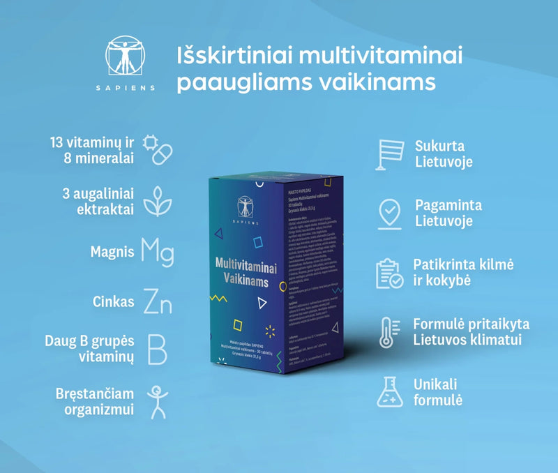 Sapiens Multivitaminai vaikinams