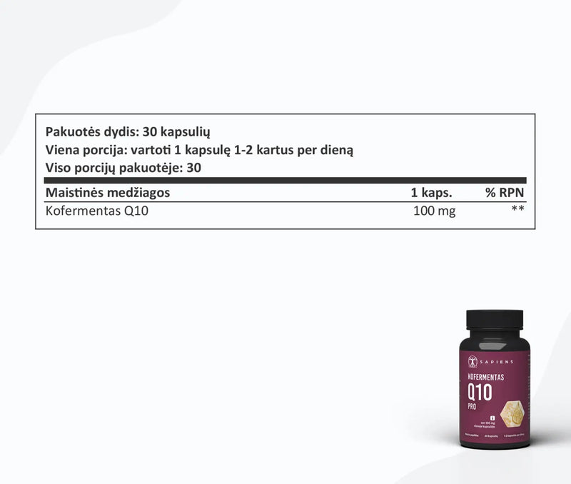 Sapiens Coenzyme Q10 PRO 