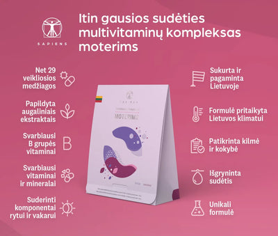 Sapiens Multivitaminų komplekso Moterims x 3 Rinkinys