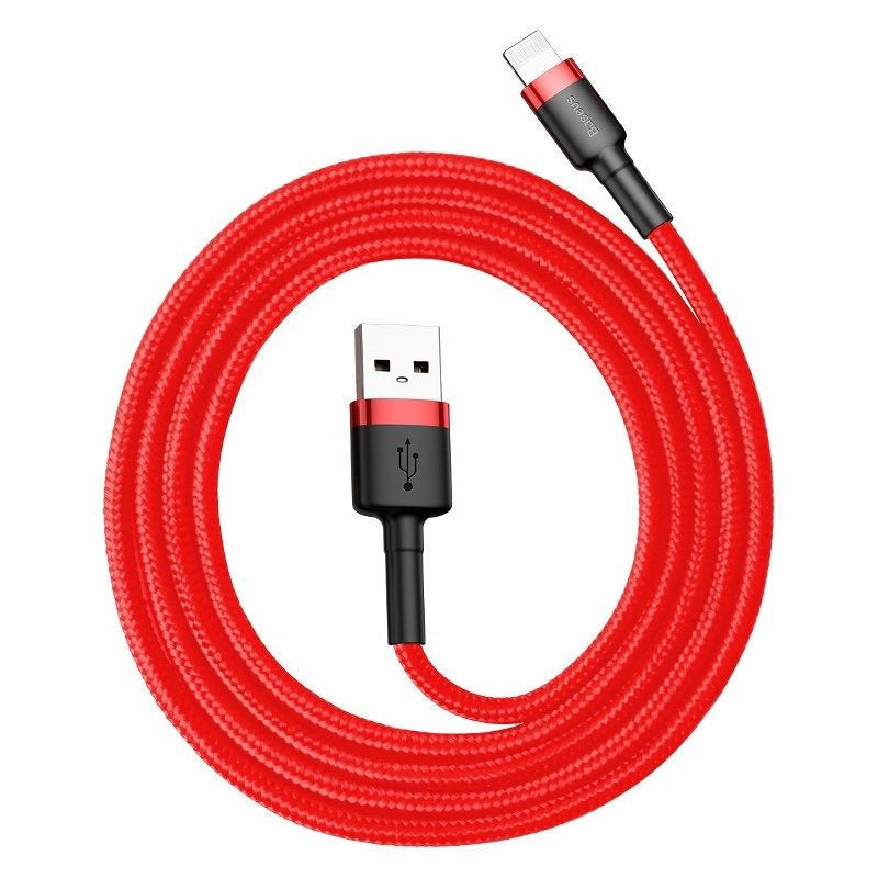 Baseus Cafule USB Lightning cable 2.4A 1m (black + red), Kabel Lightning USB Baseus Cafule 2.4A 1m (czerwony)