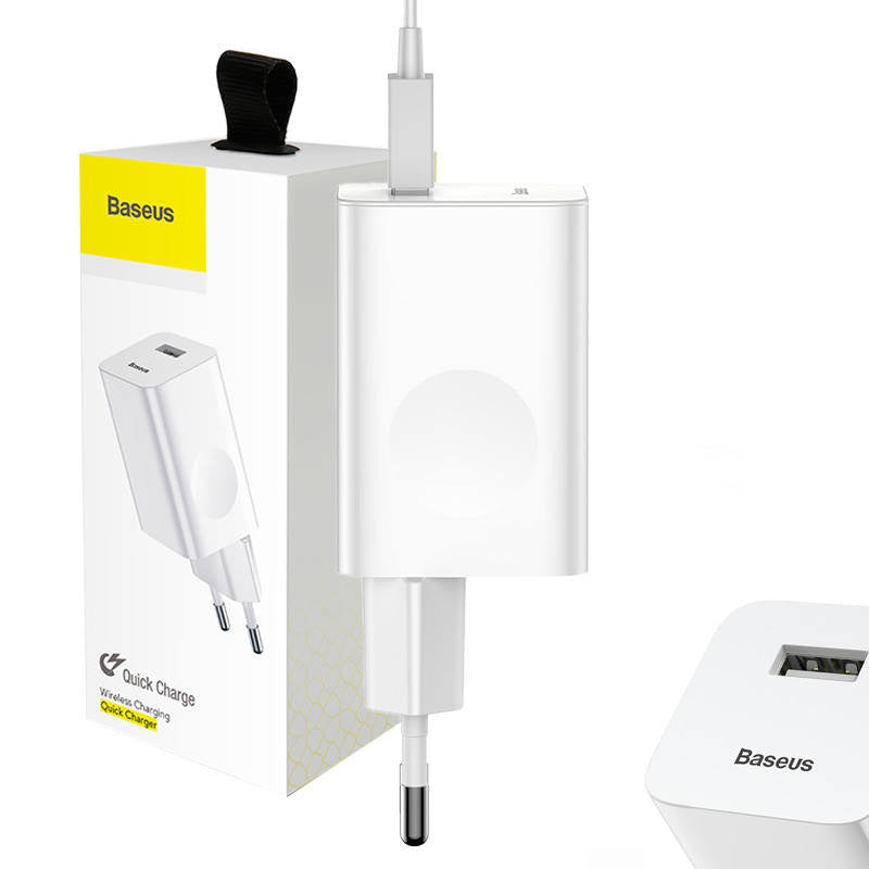 Baseus Charging Quick Charger USB 3.0 - White, Ładowarka sieciowa Baseus Charging Quick Charger, USB, QC 3.0, 24W (biała)