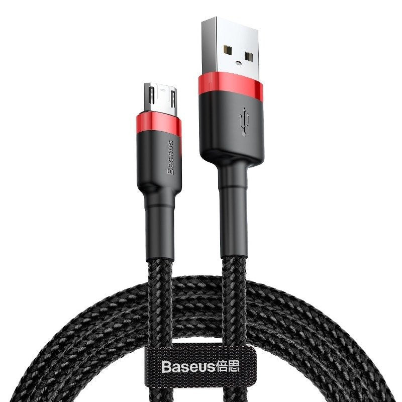 Baseus Cafule Micro USB cable 2.4A 1m (Red+ Black), Kabel USB do Micro USB Baseus Cafule 2.4A 1m (czerwono-czarny)