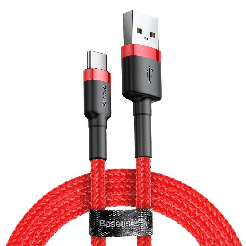 Baseus Cafule cable USB-C 3A 1m (Red), Kabel USB do USB-C Baseus Cafule 3A 1m (czerwony)