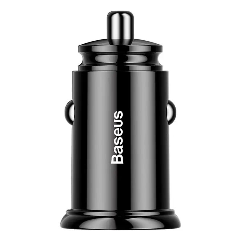 Baseus Circular 2xUSB QC3.0 5A 30W car charger (black), Ładowarka samochodowa Baseus Circular 2xUSB QC3.0 5A 30W (czarna)