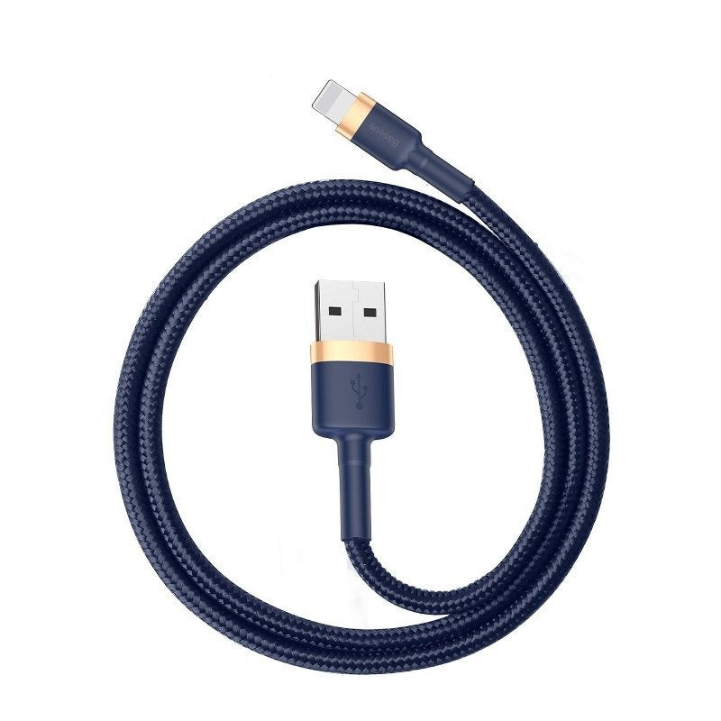 Baseus Cafule Lightning cable 1.5A 2m (Gold+Dark blue), Kabel USB Lightning  Baseus Cafule 1.5A 2m (złoto-granatowy)