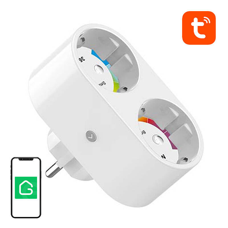 Dual smart plug WiFi Gosund SP211 3500W, Tuya, Podwójne inteligentne gniazdko WiFi Gosund SP211 3500W, Tuya