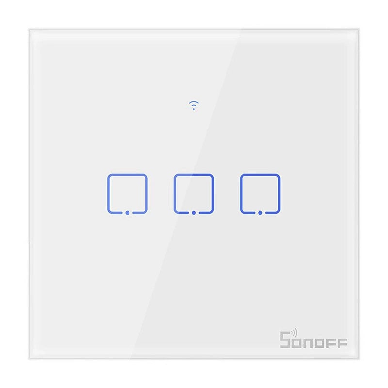 Smart Switch WiFi  Sonoff T0 EU TX (3-channels), Dotykowy włącznik światła WiFi Sonoff T0 EU TX (3-kanałowy)