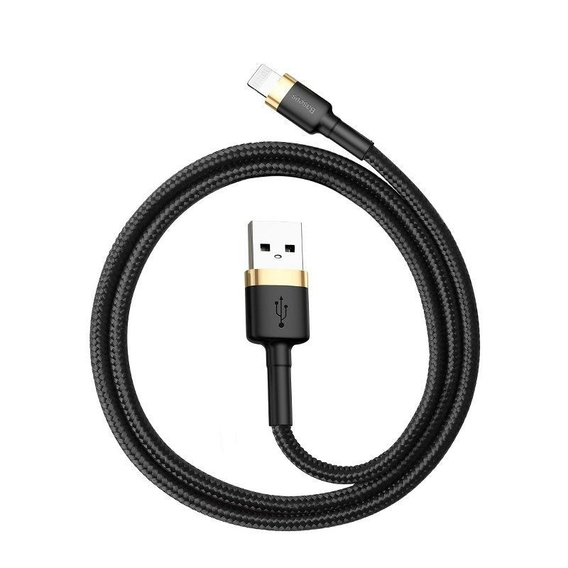 Baseus Cafule Cable USB Lightning 1.5 A 2m (Gold+Black), Kabel USB Lightning  Baseus Cafule 1.5A 2m (złoto-czarny)