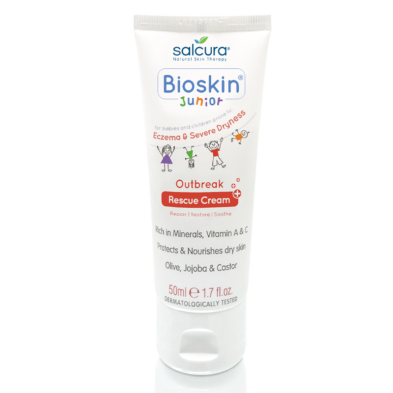Salcura Bioskin Junior Outbreak Rescue Cream is a restorative cream for babies and children