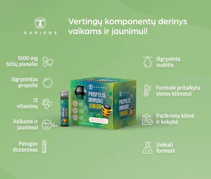 Sapiens Propolis Immuno Junior Food Supplement 