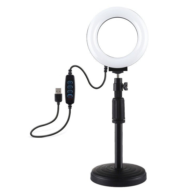 Ring LED lamp Puluz with adjustable base PU391, Lampa pierścieniowa LED Puluz z regulowaną podstawką PU391