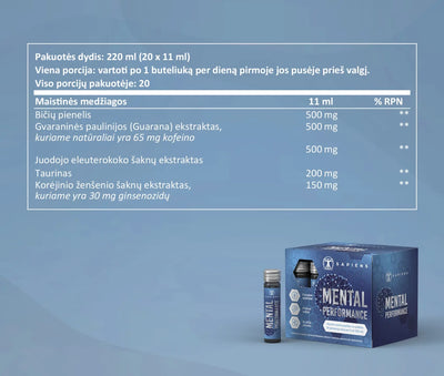 Sapiens Mental Performance Food Supplement 