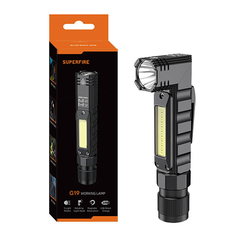 Multifunction flashlight Superfire G19, 200lm, USB, Latarka wielofunkcyjna Superfire G19, 200lm, USB