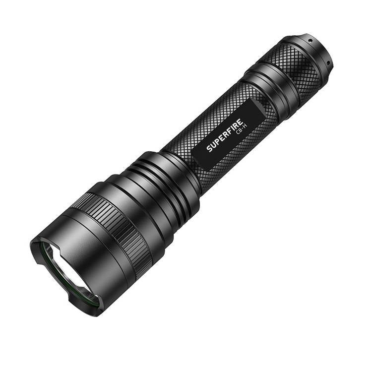 Flashlight Superfire C8-H, 1200lm, USB, Latarka Superfire C8-H, 1200lm, USB
