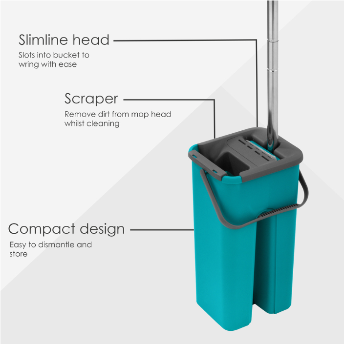 Beldray LA067234FEU7 Flathead Mop & Bucket Set