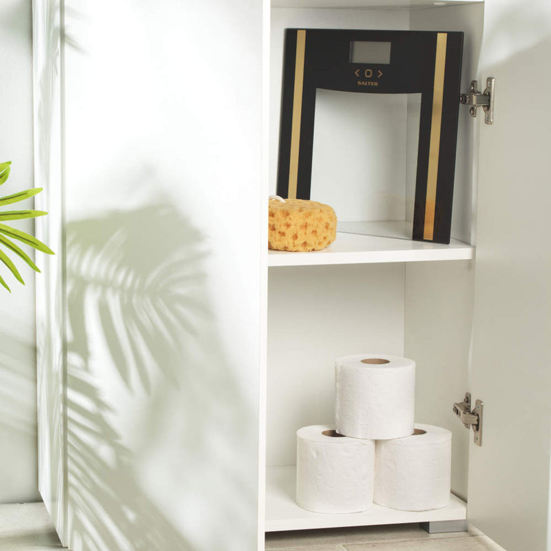 Salter SA00550BGCFAS Glass Analyser Bathroom Scale Black/Gold