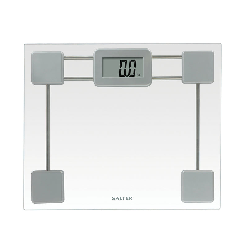 Salter 9081 SV3R Toughened Glass Compact Electronic Bathroom Scale