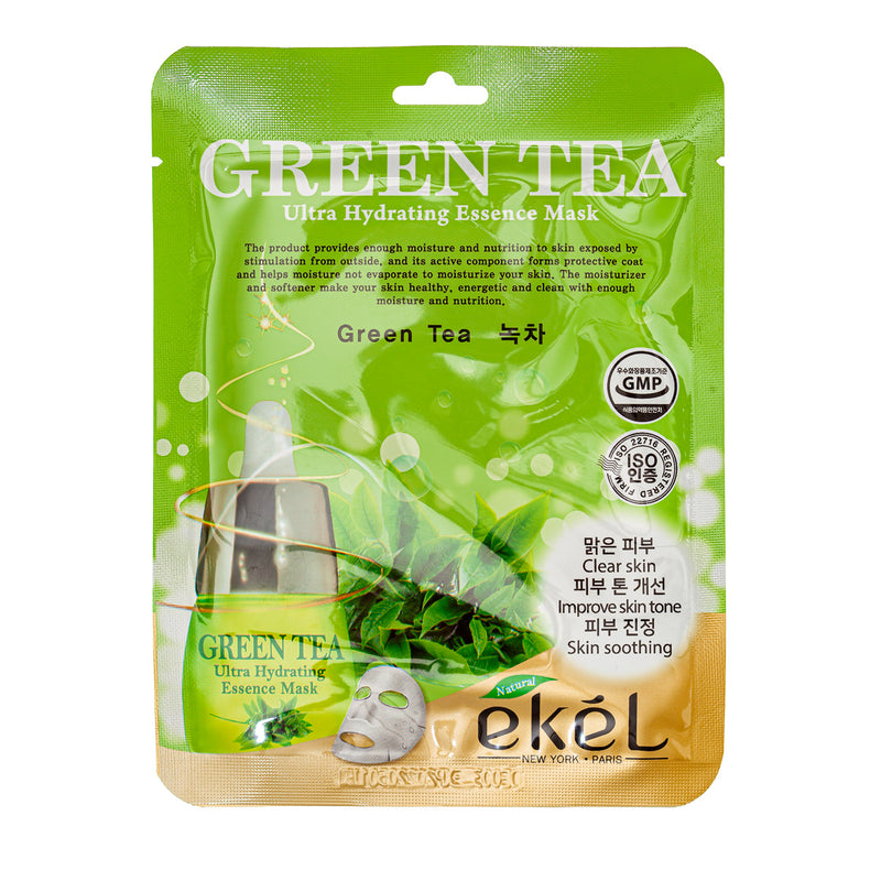 Ekel Ultra Hydrating Essence Mask Green Tea Тканевая маска для лица с зеленым чаем 25 г.