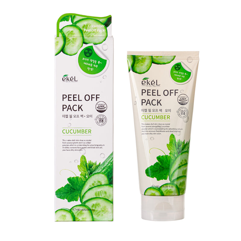 Ekel Peel Off Pack Cucumber Moisturizing peel off face mask with cucumber, 180 ml.