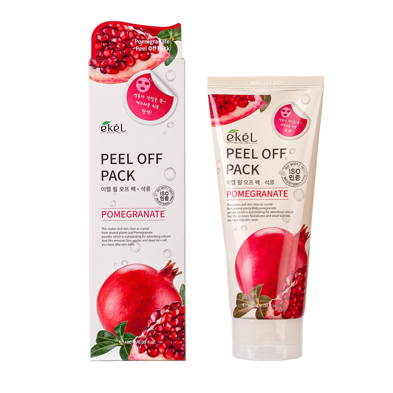 Ekel Peel Off Pack Pomegranate Очищающая маска-пилинг для лица с гранатом, 180 мл.