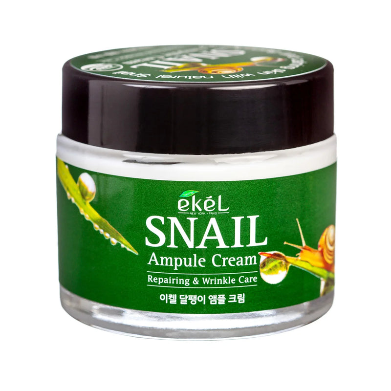 Ekel Ampule Cream Snail Veido kremas su sraigių mucinu, 70 ml.