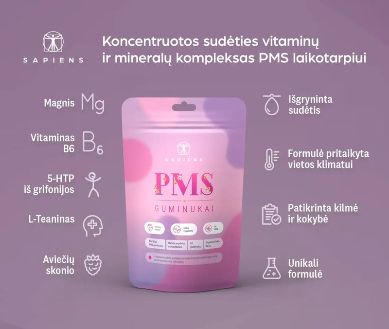 Sapiens PMS guminukai Maisto papildas
