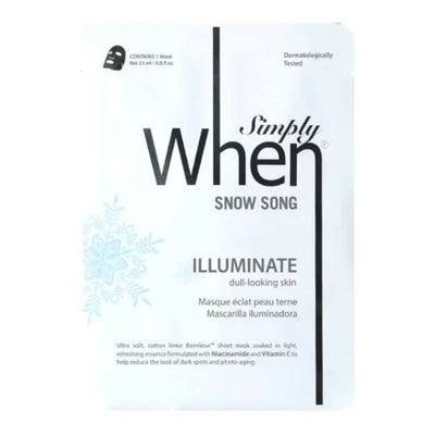 Simply When® Snow Song Осветляющая хлопковая маска для лица 