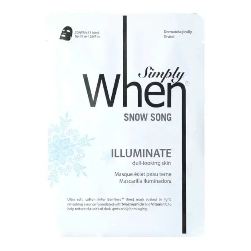 Simply When® Snow Song Brightening Cotton Face Mask 