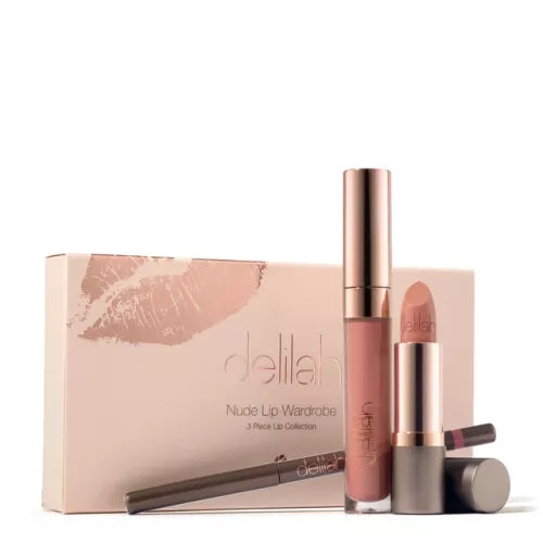 Delilah Nude Lip Wardrobe Dekoratyvinės kosmetikos rinkinys lūpoms Rinkinys
