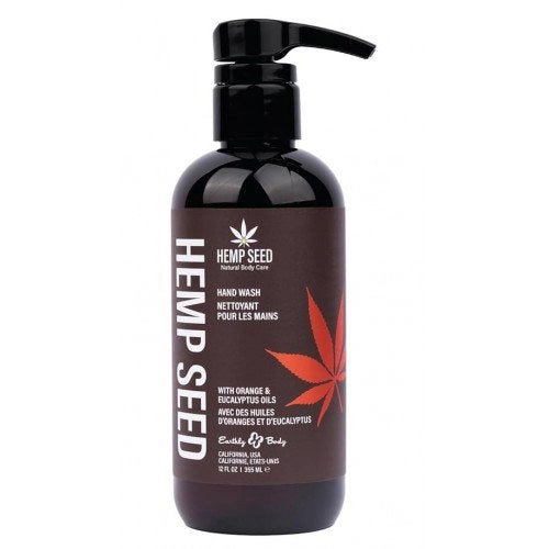 Hemp Seed HAND WASH exfoliating hand wash with orange and eucalyptus oils, 237 ml + gift