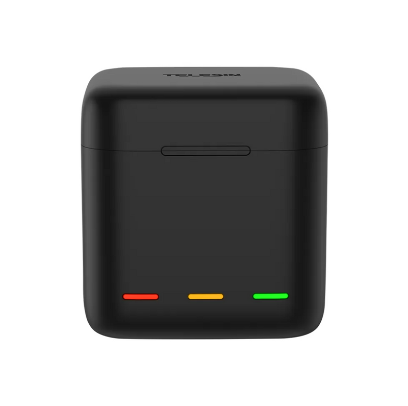 3-slot charger box Telesin  for GoPro Hero 12 / Hero 11 / Hero 10 / Hero 9, Ładowarka trójkanałowa Telesin Box do GoPro Hero 12 / Hero 11 / Hero 10 / Hero 9