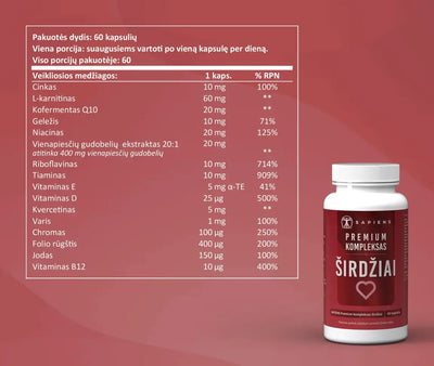 Sapiens Premium kompleksas širdžiai
