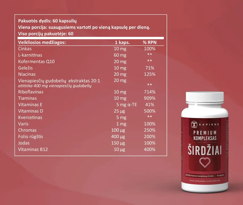Sapiens Premium kompleksas širdžiai