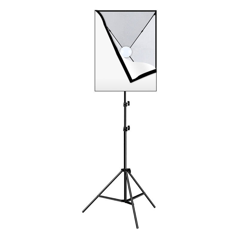 Studio set Puluz LED softbox 50x70cm, tripod, LED bulb 1 pc PU5070EU, Zestaw studyjny Puluz Softbox LED 50x70cm, statyw, żarówka LED 1 szt PU5070EU