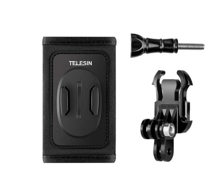 Telesin backpack strap mount with J-hook mount for GoPro/Osmo Action (GP-BPM-003), Mocowanie Telesin na pasek plecaka z uchwytem typu J-hook do GoPro/Osmo Action (GP-BPM-003)