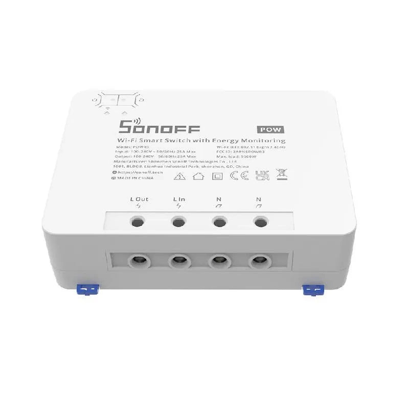 Sonoff POWR3 smart WiFi switch with current measurement function, Inteligentny przełącznik WiFi z funkcją pomiaru prądu Sonoff POWR3