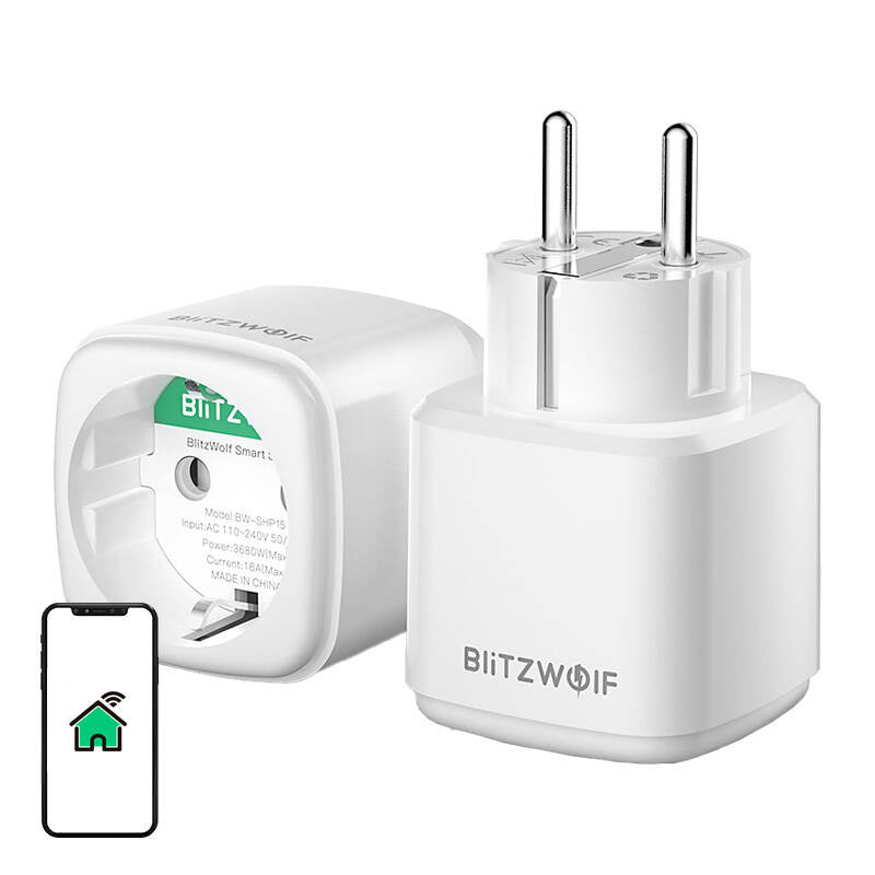 Smart socket Blitzwolf BW-SHP15, ZigBee, 3680W, Inteligentne gniazdko Blitzwolf BW-SHP15, ZigBee, 3680W