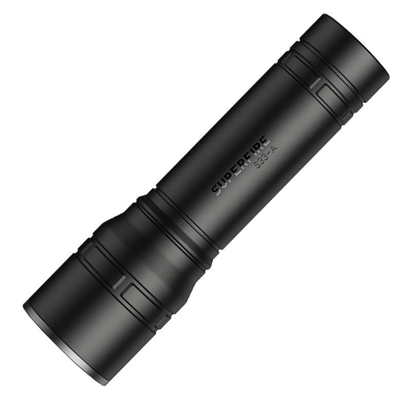 Flashlight Superfire S33-A, USB (black), Latarka Superfire S33-A, USB (czarna)