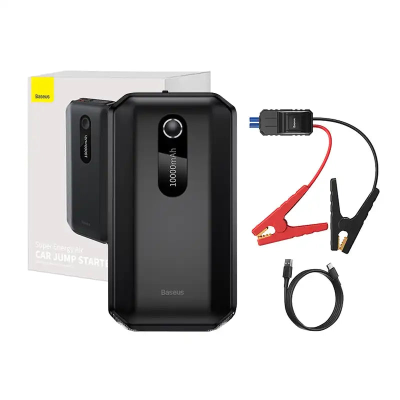 Baseus Super Energy Car Jump Starter 10000mAh, 1000A, USB (black), Powerbank / Rozrusznik Baseus Super Energy Car Jump Starter, 10000mAh, 1000A, USB (czarny)