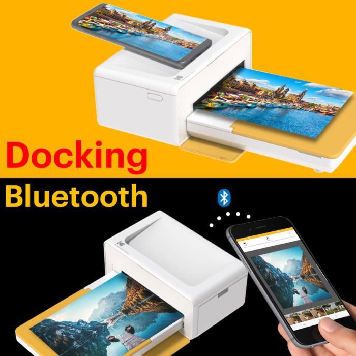 Док-станция для принтера Kodak PD460 Bluetooth, желтый цвет и 10 листов бумаги