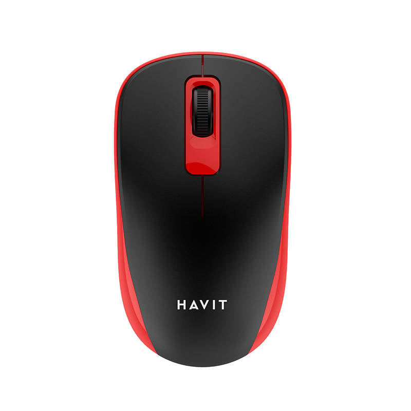 Universal wireless mouse Havit MS626GT (black&red), Bezprzewodowa mysz uniwersalna Havit MS626GT (czarno-czerwona)